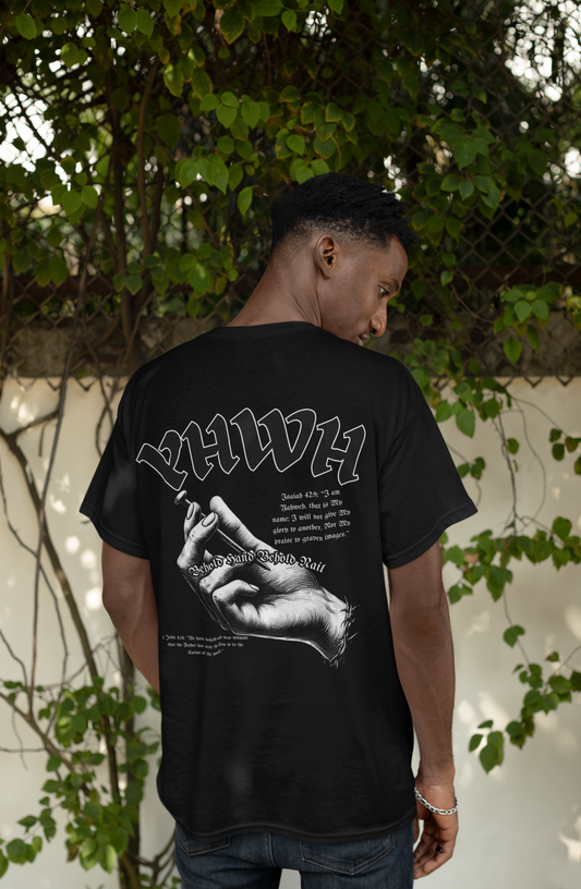 YHWH hand behold nail behold Tee